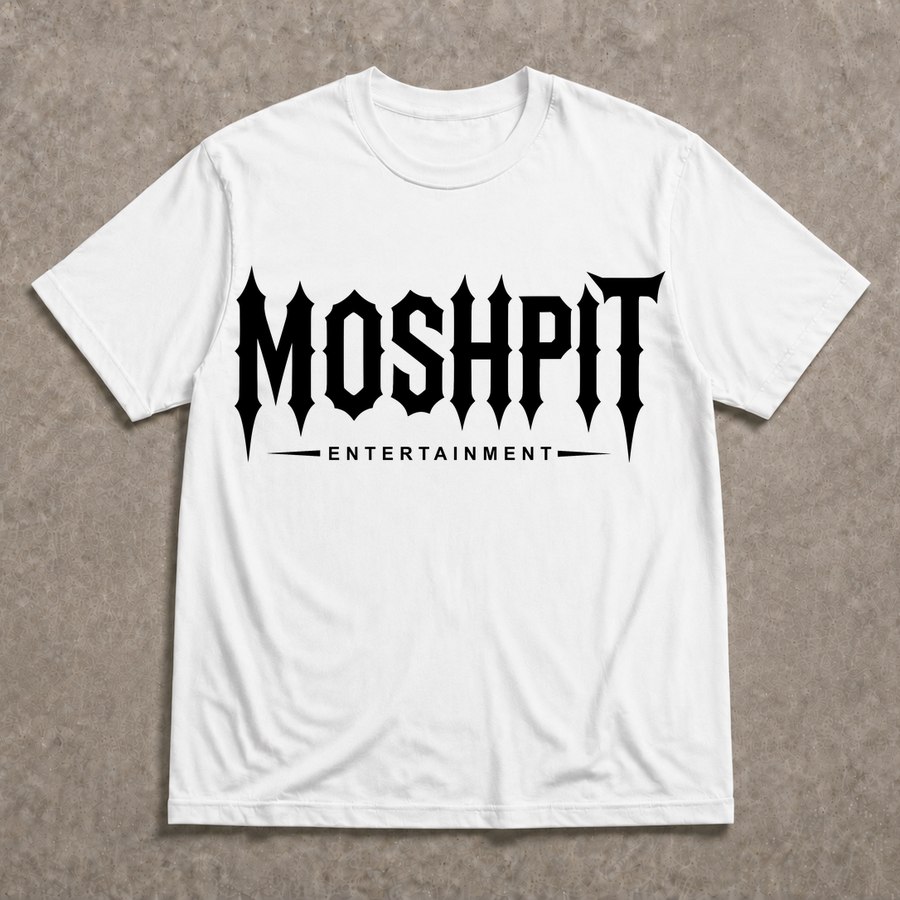 Moshpit Entertainment Logo Shirt, weiß